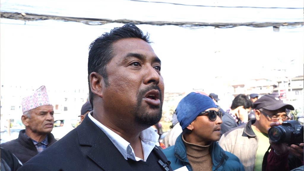 काठमाडौंका मेयरविरुद्ध प्रदर्शन
