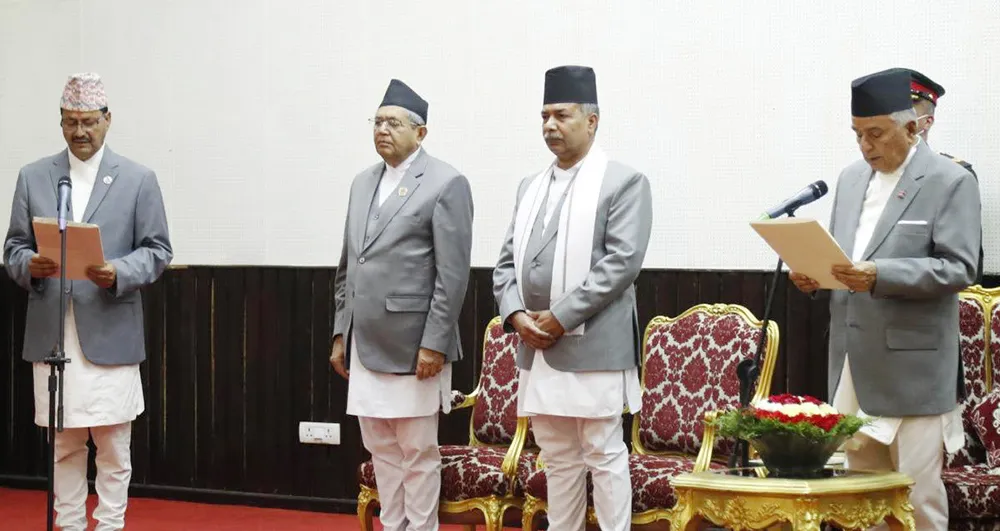 एनपी साउदले पराराष्ट्रमन्त्रीको रुपमा लिए पद तथा गोपनीयताको शपथ