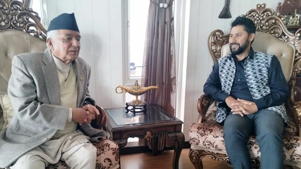 राष्ट्रपति पौडेल र रास्वपाका सभापति लामिछानेबीच भेटवार्ता