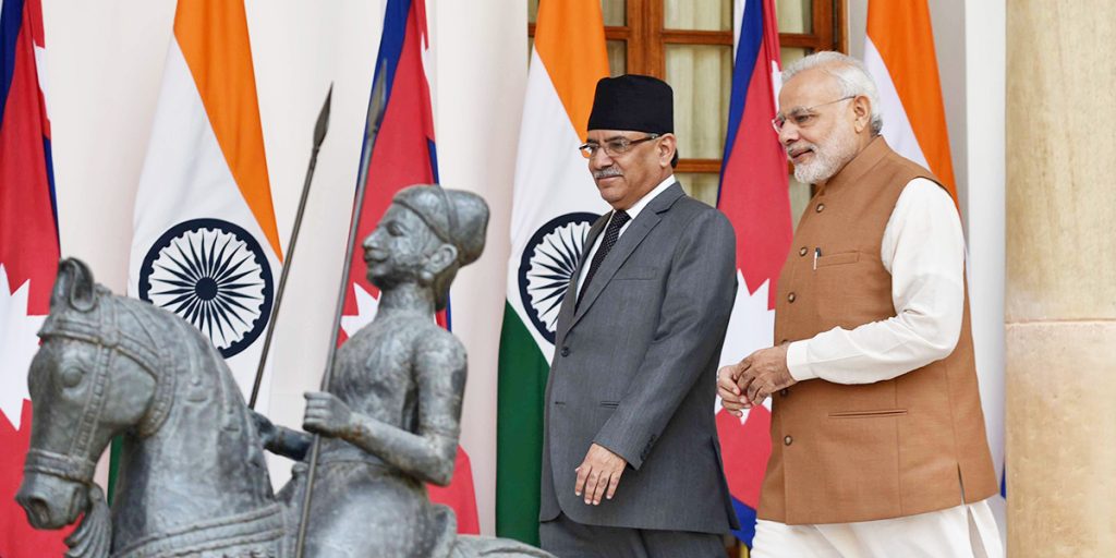 प्रधानमन्त्री प्रचण्ड र भारतीय प्रधानमन्त्री मोदीबीच टेलिफोन वार्ता