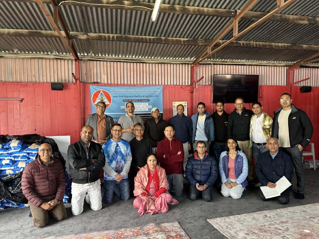 आस्था नेपाली हिन्दू सोसाइटी भिक्टोरियाको अध्यक्षमा डा. अधिकारी, ५ बर्षमा पशुपतिनाथ मन्दिर बनाउने प्रतिवद्धता